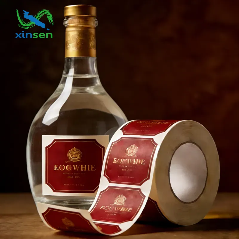 Etichette per bottiglie di liquore bianco